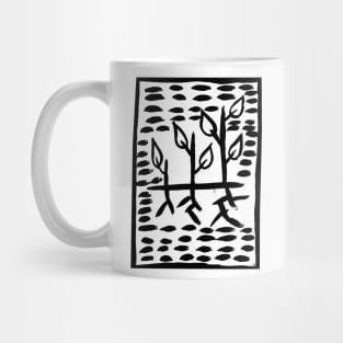 The painting of a growing plant Mug